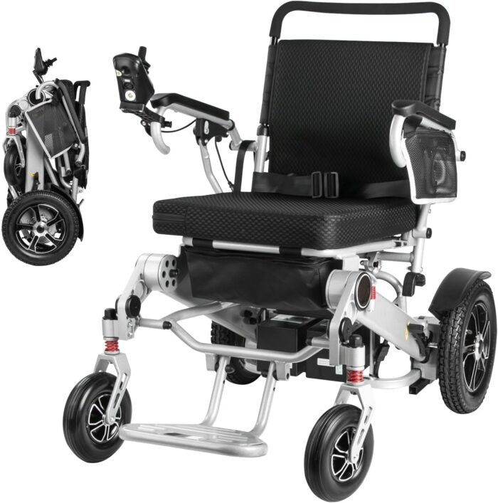 Fauteuil roulant électrique pliable et léger autonomie de 25 km MINDMED Fauteuil roulant électrique pliable et léger autonomie de 25 km MINDMED